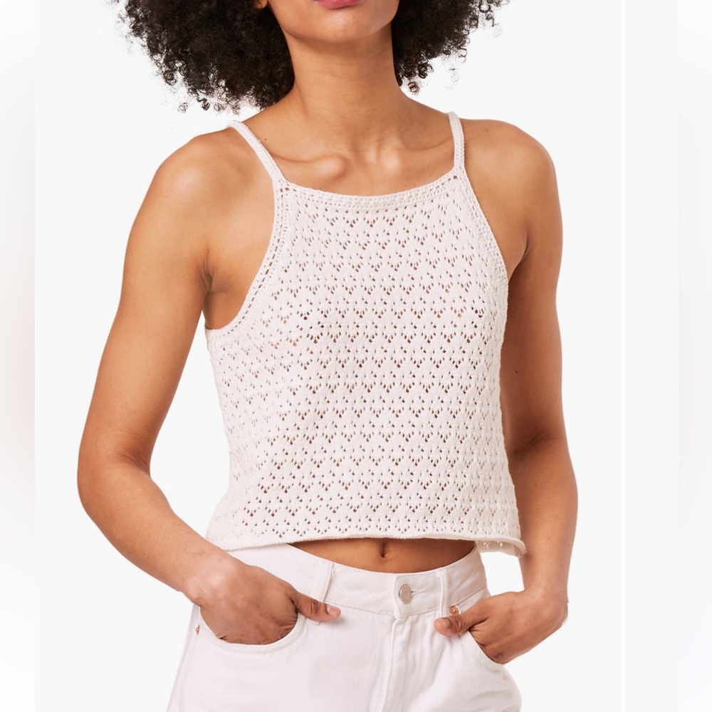 New with tags- French connection Nora Crochet Sleeveless top